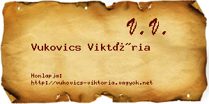 Vukovics Viktória névjegykártya